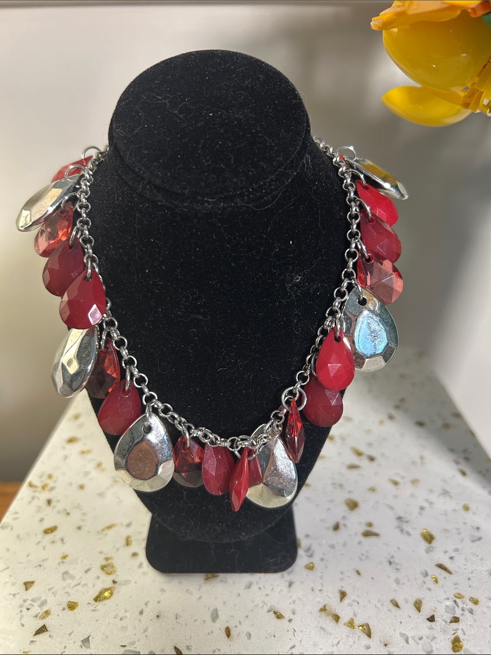 Paparazzi Statement Red Hurricane Necklace 20”